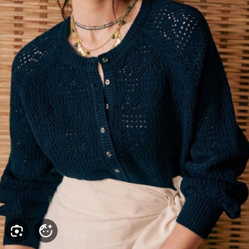 Sézane Capucine Navy Blue Women's Sweater